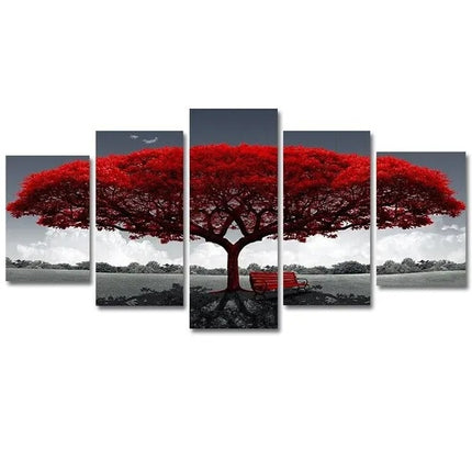 5Pcs Canvas Print Paintings Landscape Pictures Wall Art Modern Living Room Decor