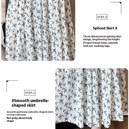 Slimming Gentle Floral Skirt A- Line Skirt
