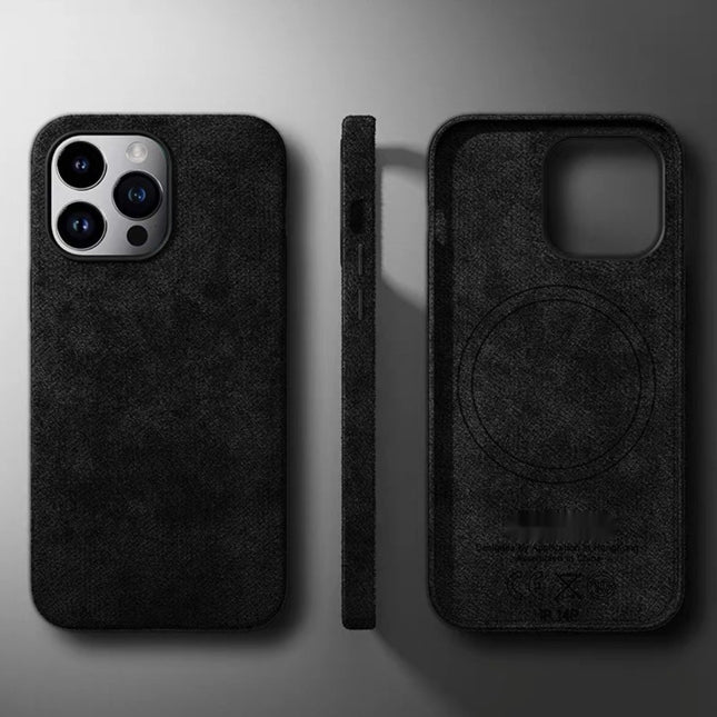 Alcantara Suede Phone Case Magnetic All-inclusive Men And Women